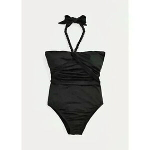 NEW! Lauren Ralph Lauren Women's 10 Twist-Bandeau One-Piece Swimsuit NWT $140